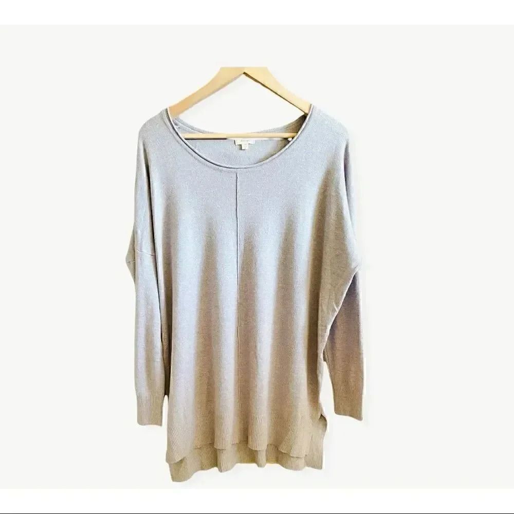 Debut Long Sleeves Crewneck Lightweight Women Tunic Soft Sweater Sz Small